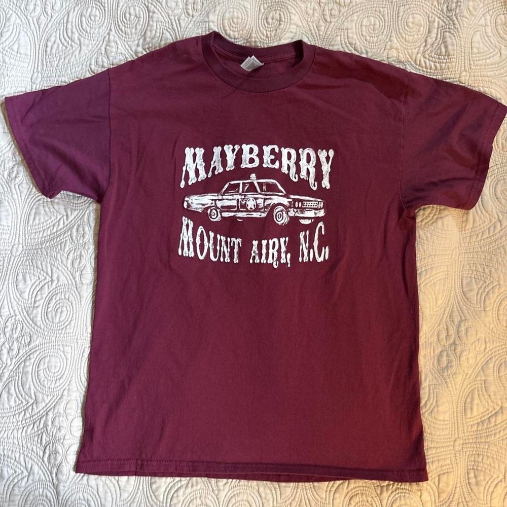 Burgundy Mayberry Mount Airy Graphic tee